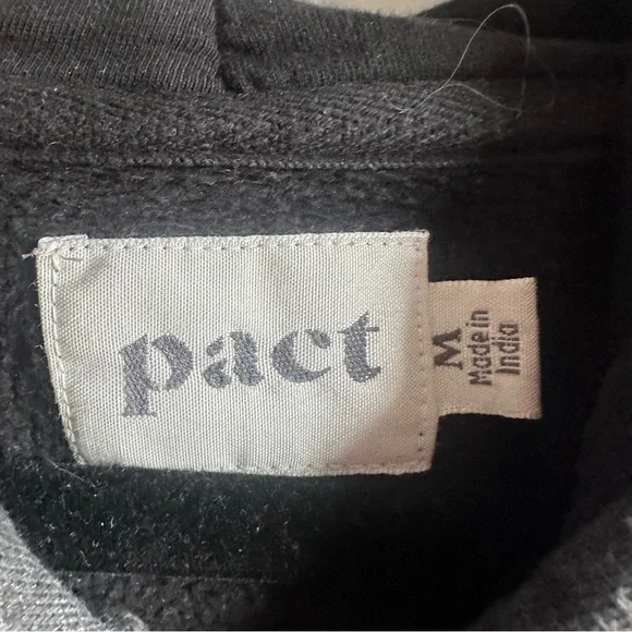 Pact Organic Cotton Zip Hoodie Minimalist Normcore Athleisure Jacket M - Picture 10 of 11